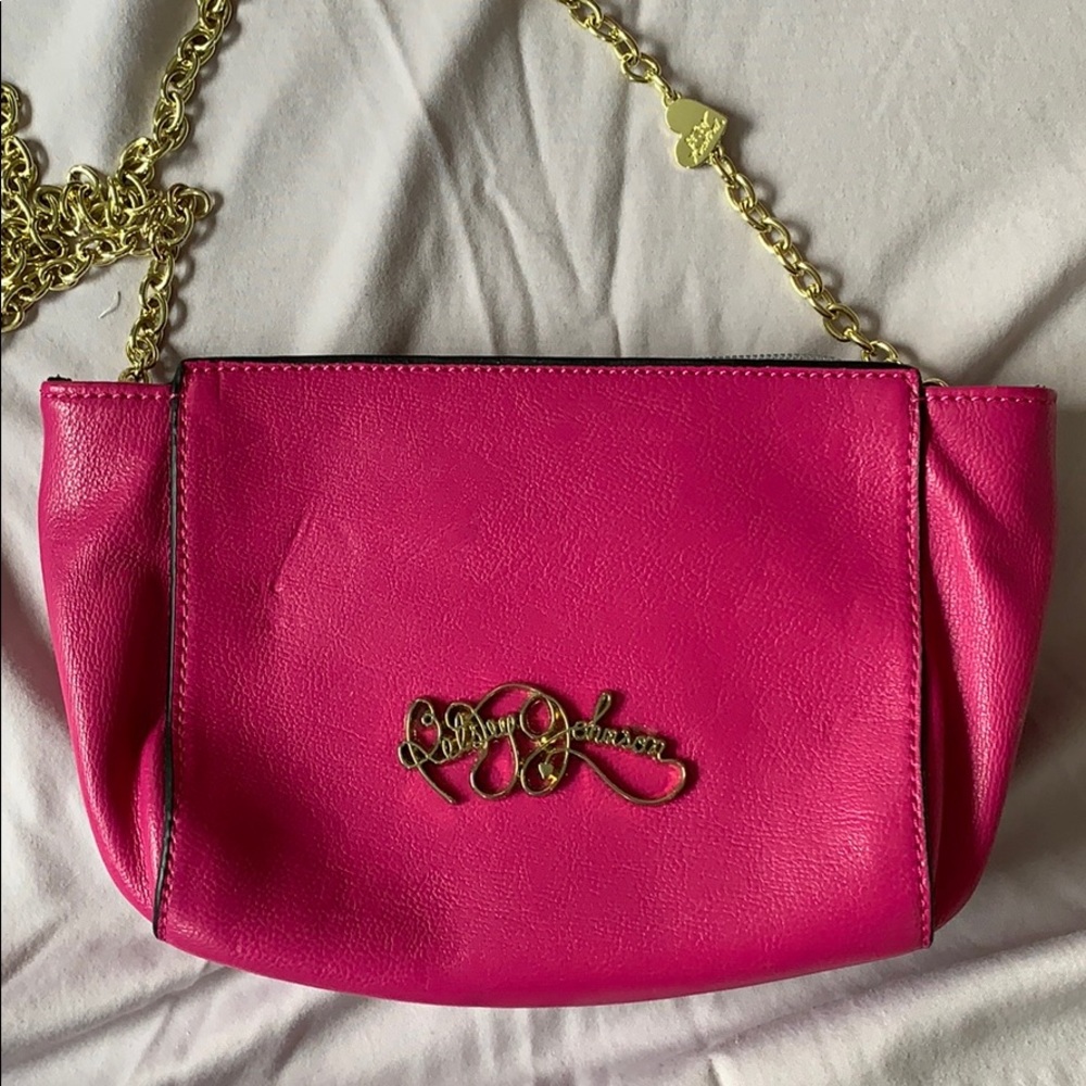 Betsey Johnson pink bow purse
